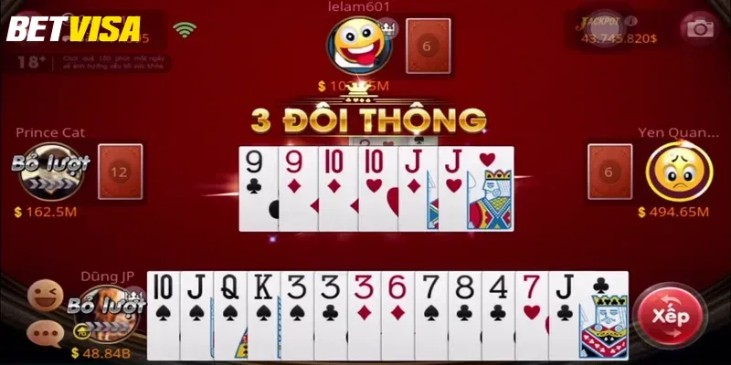 Cách xếp Tiến Lên Miền Nam phổ biến